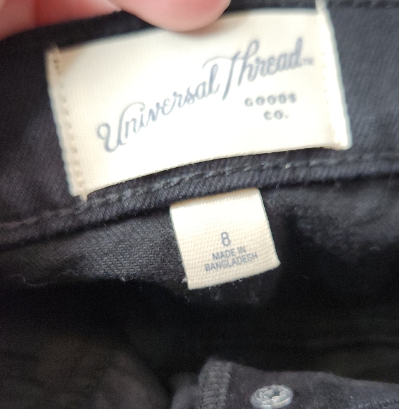 Women's Highest Rise Straight Ankle Black Jeans - Universal Thread - Size 8 - Picture 7 of 12